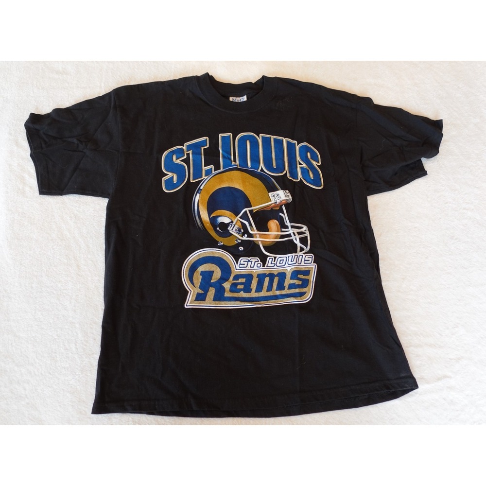 Vintage St Louis‎ LA Rams T Shirt Size XL M&O NFL LA XXXIV